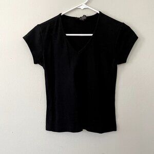 Express short sleeved cropped black summer t-shirt casual cotton women size M